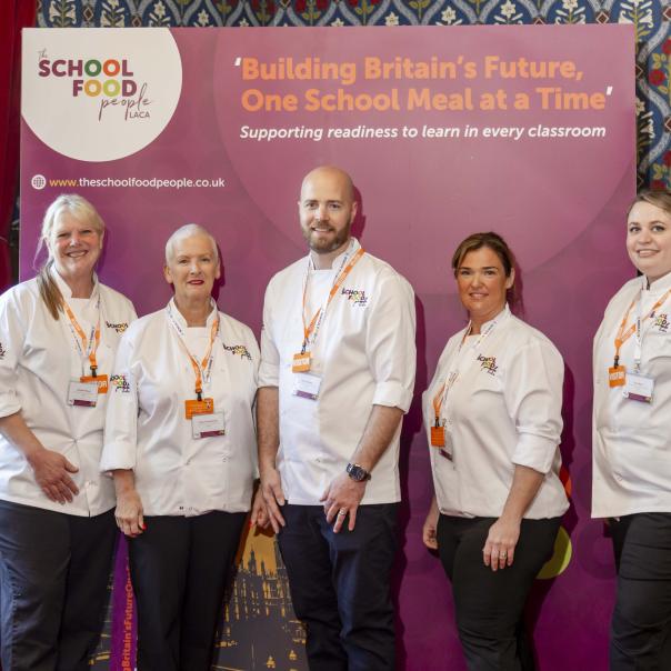 Five former SCOTY winners served food at the Great School Lunch event